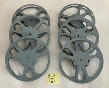 6 -  GOLDBERG BROS REFLEX 16mm 400' METAL FILM REELS  Gray  NICE    B-A