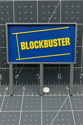 N Scale 1:160 Blockbuster Billboard Sign | Model Train Layout Accessory Diorama