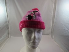 Pink Minnie Mouse Knit Pom Pom Beanie Hat - Disney Kids One Size