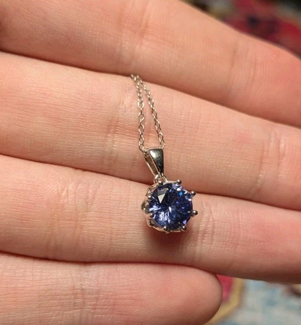 JTV Blue Gemstone Pendant Necklace