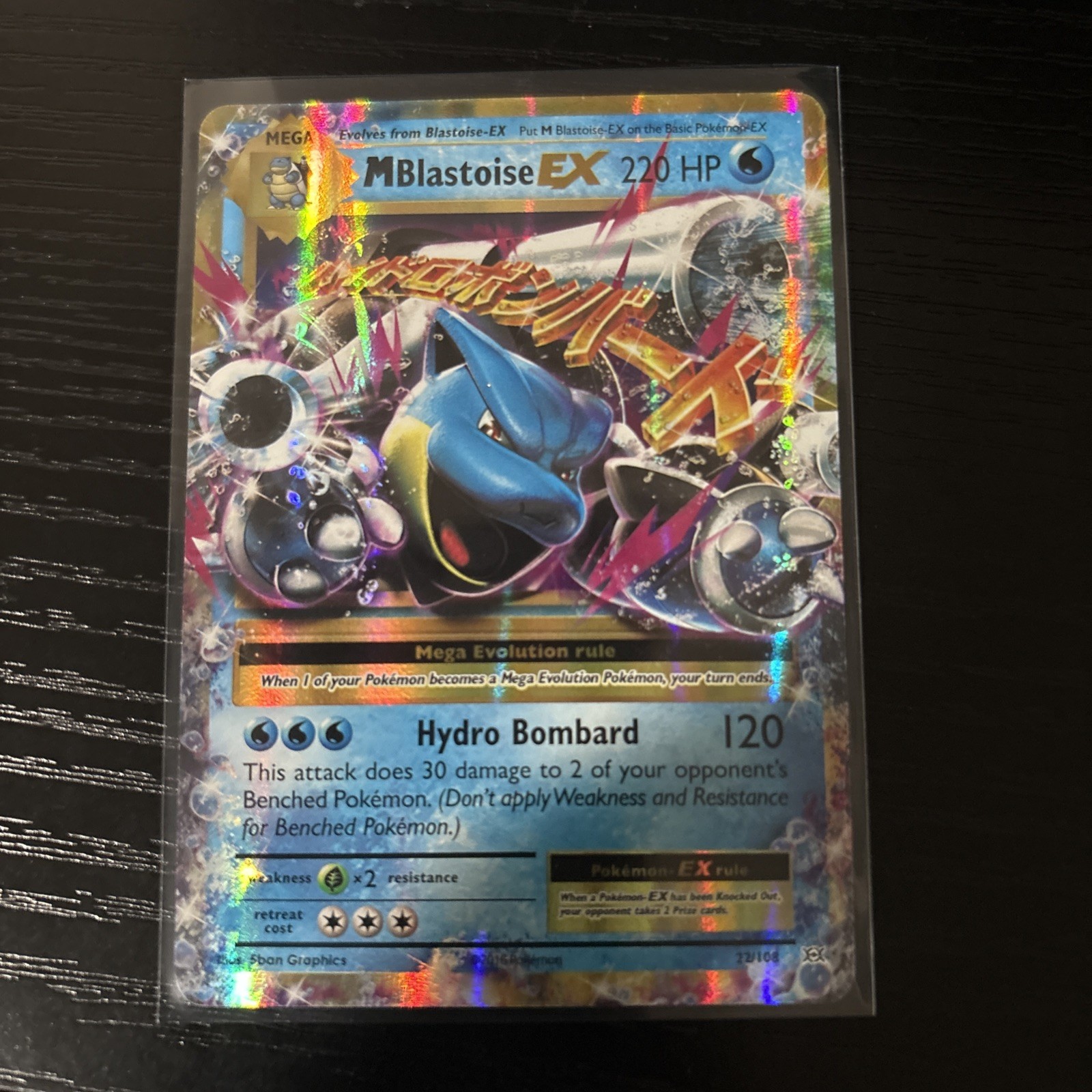 M Blastoise EX 22/108 Holo EX Rare Evolutions Pokemon Holo Near Mint 