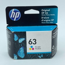 HP 63 Tri Color Ink Cartridge Original F6U61AN Warranty Oct 2022 Sealed NEW