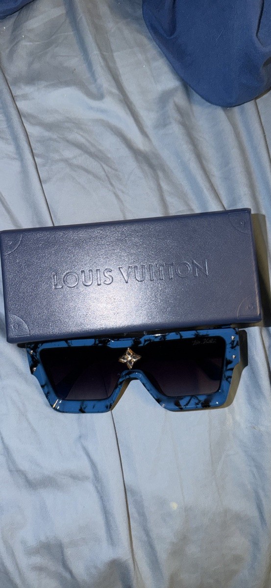 Louis Vuitton Cyclone Sunglasses Blue Marble | eBay