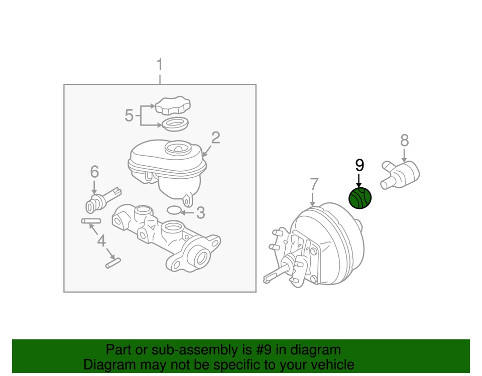 Genuine GM Power Brake Booster Grommet 5461808 - Изображение 2 из 2