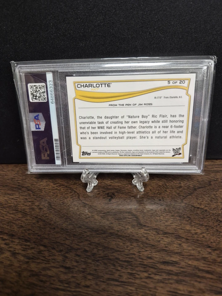 Charlotte Flair дебютант PSA 9 как новая No5 2014 Topps NXT Prospects - Изображение 2 из 2