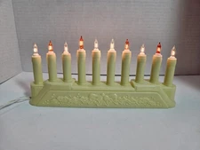 Vtg Electric Window 10 Candle Christmas Candolier Lights Tested Clear Orange NOS