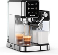 TENKER Espresso Machine, 20 Bar Cappuccino Machine with Automatic Milk Frother