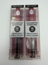 2PCS Revlon ColorStay Overtime 16HR Lip Color  Top Coat 220 Unlimited Mulberry