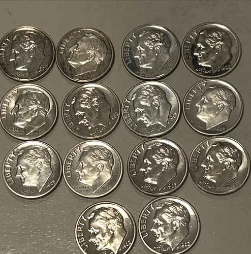 14 Silver Roosevelt PROOF Dimes 90 %-  1 Oz Silver. 1960 - 1964. Very Nice #14