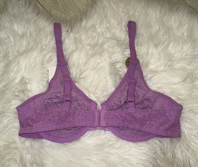 Wacoal 851205 Halo Lace Bra Sheer Unlined Unpadded UW Womens 36B Purple New Nwt