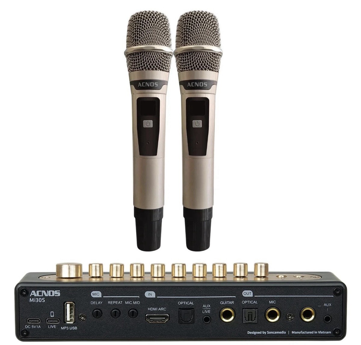ACNOS Mi-30s (V2.0) - Karaoke Vocal & Music Mixer + Dual UHF