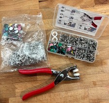 803Pcs Metal Snaps for Fabric 10 Colors Solid Sewing Snaps with Fastener Pliers