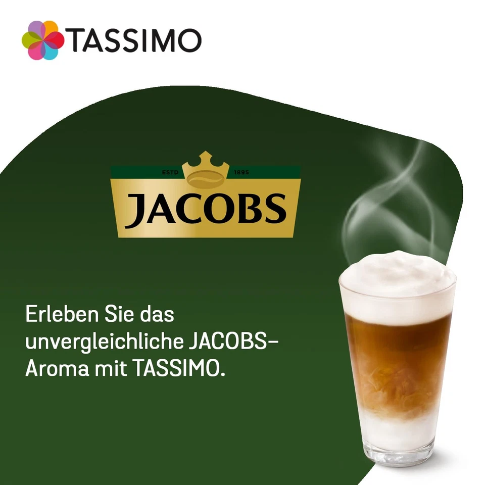 Tassimo Jacobs Type Latte Macchiato Capsules Less Sweet 5 x 8 Pads 40 Coffee Cap - Bild 4 von 4