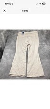 Old Navy Jeans Women 24 Beige Flare High Rise Secret Smooth Pockets Stretch NWT