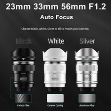 SIRUI Sniper Series APS-C Autofocus Lens 23mm, 33mm & 56mm focal length lenses