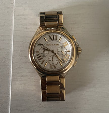 Michael Kors Women's Gold-Tone Chronograph Quartz 38mm Bracelet White Dial 5 ATM