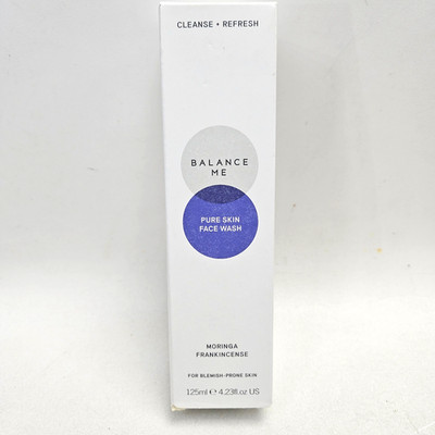 Balance Me Pure Skin Face Wash 125ml Moringa Frankincense for Blemish Prone Skin