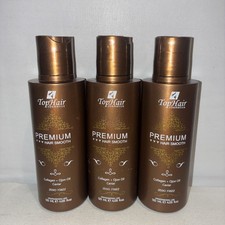 Lot Of 3- TopHair Cosmetics Premium Hair Smooth Brazilian Protein 120 mL Each