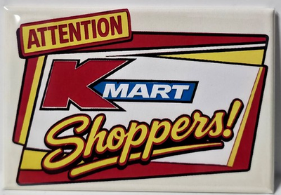 #ad #ad Attention K Mart Shoppers Magnet 2quot;x3quot; Fridge Locker Vintage FREE SHIP KMart 1 $7.95