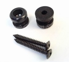 True Custom Shop  Black SCHALLER Strap Lock Buttons for Fender Strat/Tele/Bass