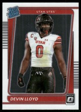 2022 Panini Chronicles Draft Picks #33 Devin Lloyd Donruss Optic Rated Rookie