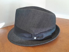 Stetson All American Mens Herringbone Fedora Hat Size Small/Medium