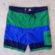 Vintage Polo Swim Trunks Size Medium 90s Color Block Shorts Striped Ralph Lauren