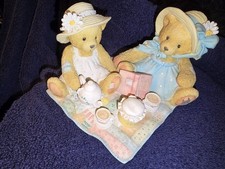 Cherished Teddies Freda and Tina Bear Tea Party Figurine 911747