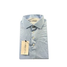 Collars  Co. Blue White Houndstooth Dress Collar Polo Shirt Size Large NWT