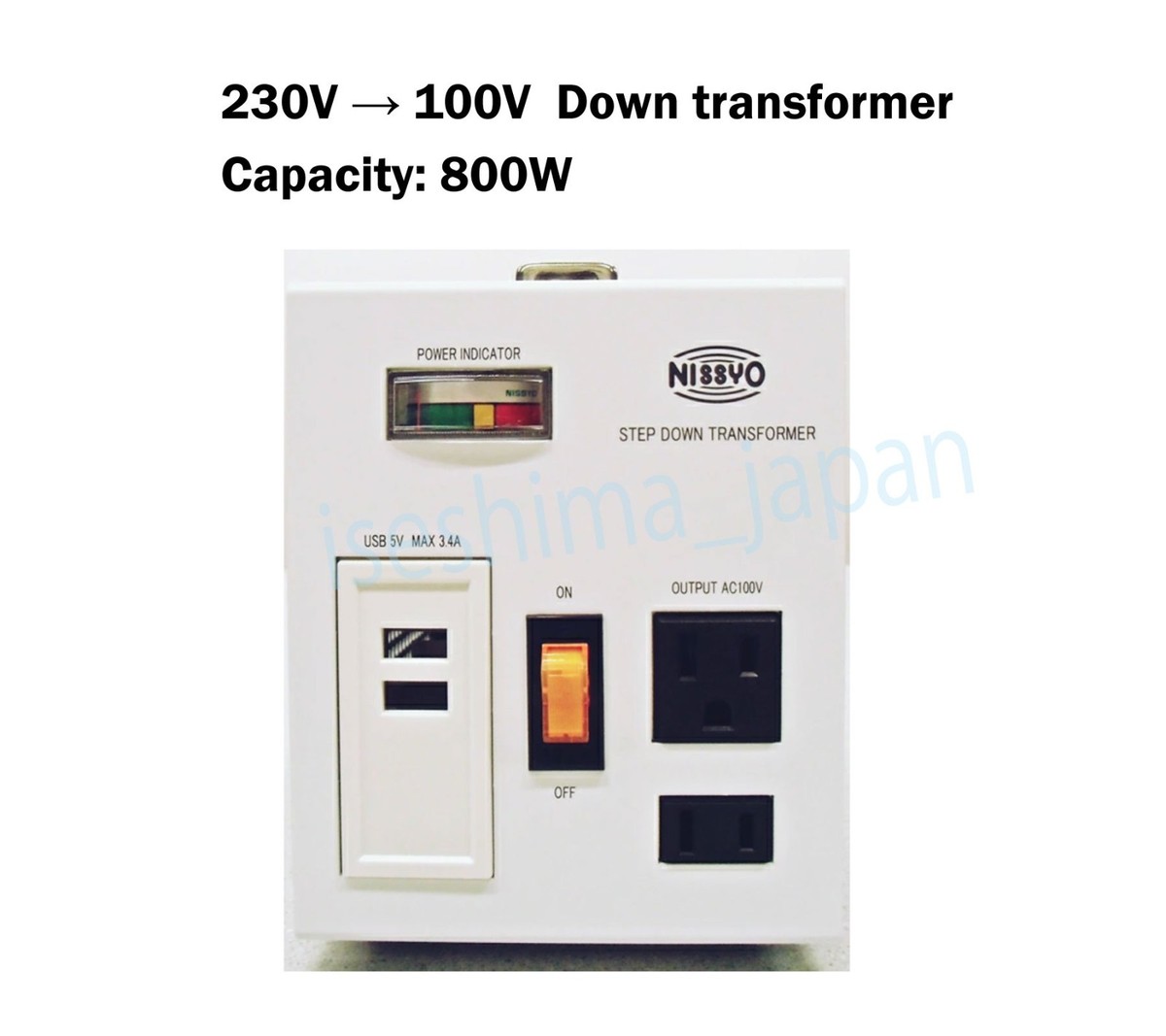 NEW] Nissyo Step Down Transformer 230V (220V-240V) to 100V 800W