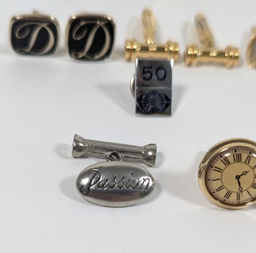 Bundle Of Cufflinks, MIKIMOTO Pearl Islan, Gold Plated Clock Face & More - Picture 5 of 21