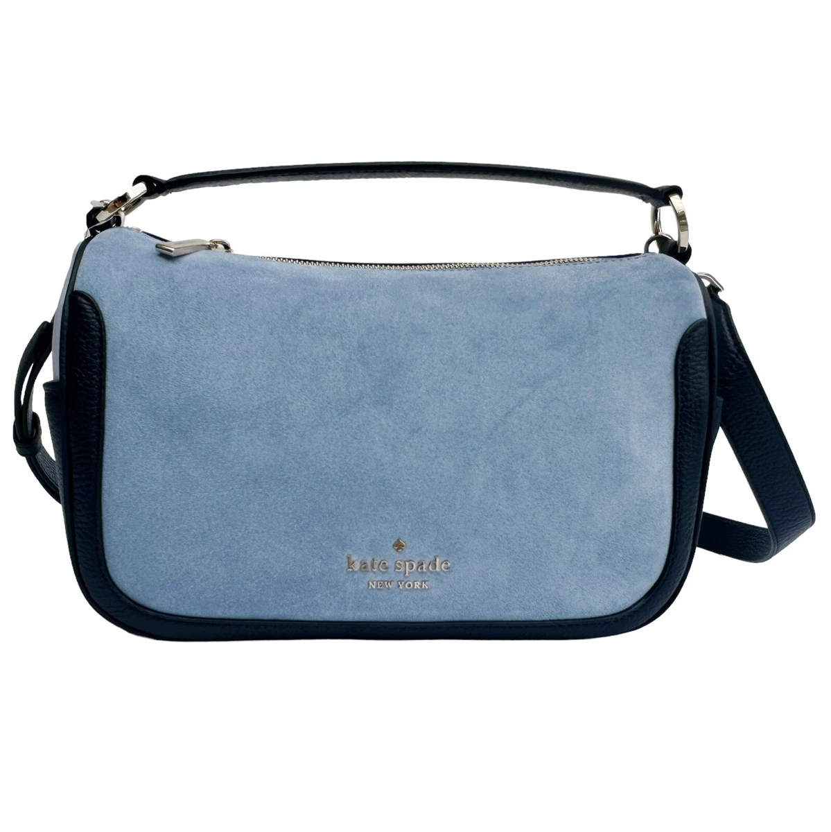 Kate spade blue suede handbag sale