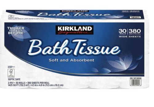 Tela de 2 capas Kirkland Signature Ultra Soft Bath 4,5"" x 4,0"", 30 rollos (hoja 380 - Imagen 1 de 2
