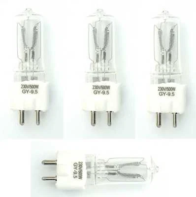 4 Stück 500W 230V A1/244 Sockel Gy-9,5 Gy 9,5 für Raylight-Reflektoren VARYTEC - Bild 1 von 4