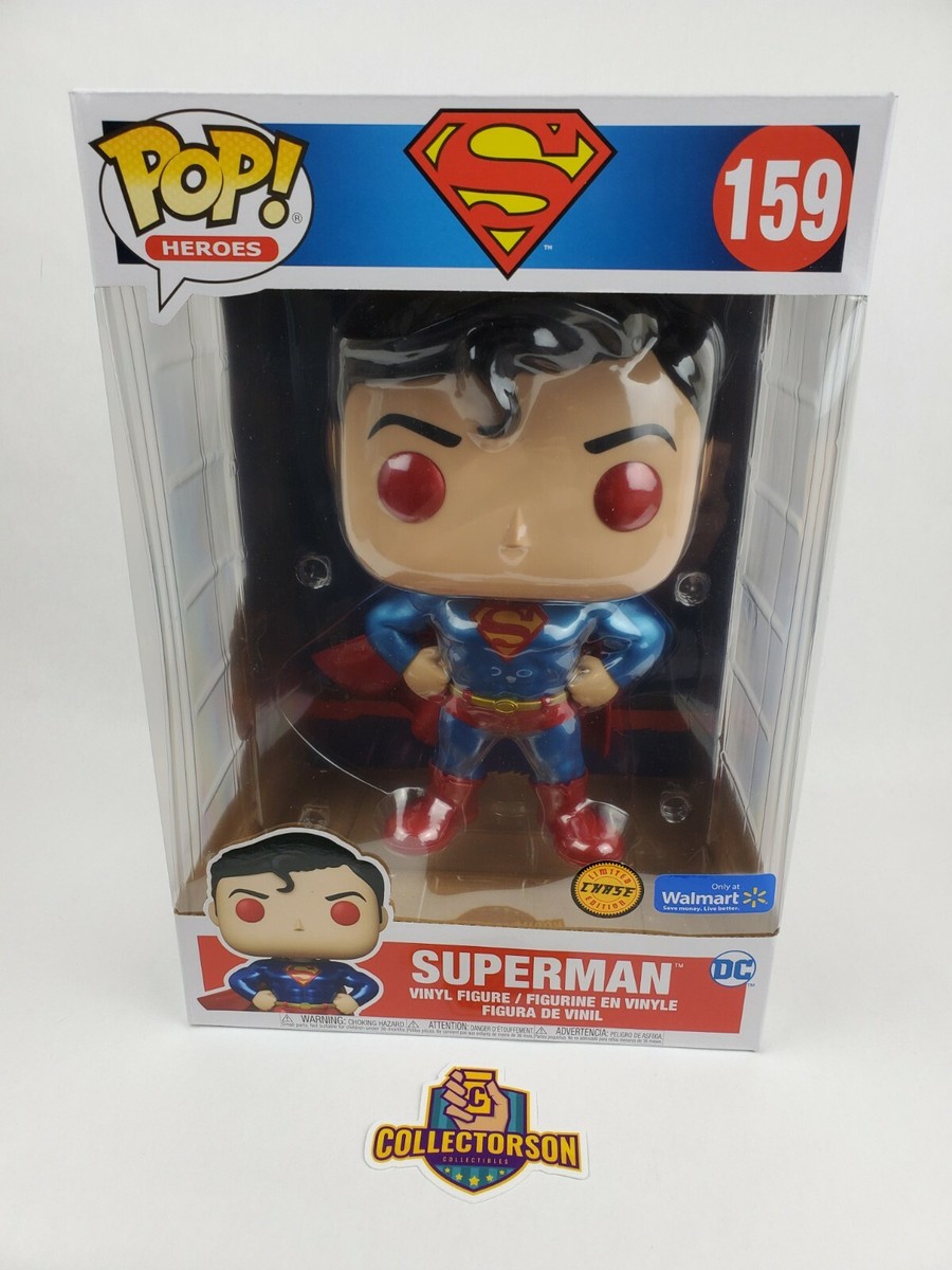 特大FUNKO POP! スーパーマン 10インチ特大サイズ限定版 Funko POP Jumbo DC Comics SUPERMAN Chase 10” 159 *Walmart