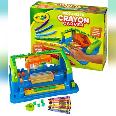 NEW Crayola Motorized Crayon Carver Kids Art Craft Toy Creative DIY Activity
