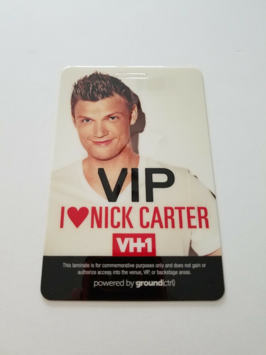 Nick Carter Commemorative Back Stage VH1 VIP Pass Unused | eBay