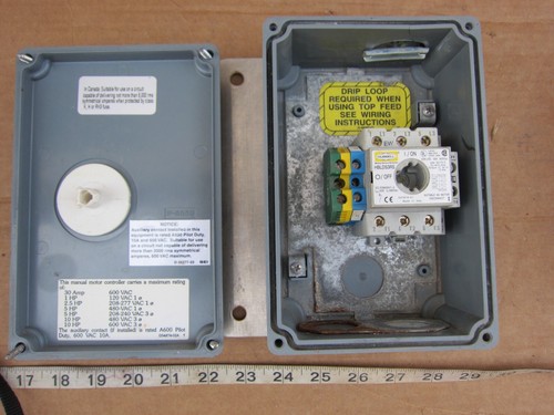 Hubbell HBLDS3 30A 600V Circuit Lock Disconnect Switch w/wo Back Plate, Used - Picture 2 of 12