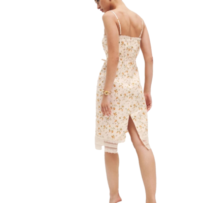 neena linen dress Reformation | Dresses | Nwot Reformation Neena Linen Floral Dress With White Lace Trim