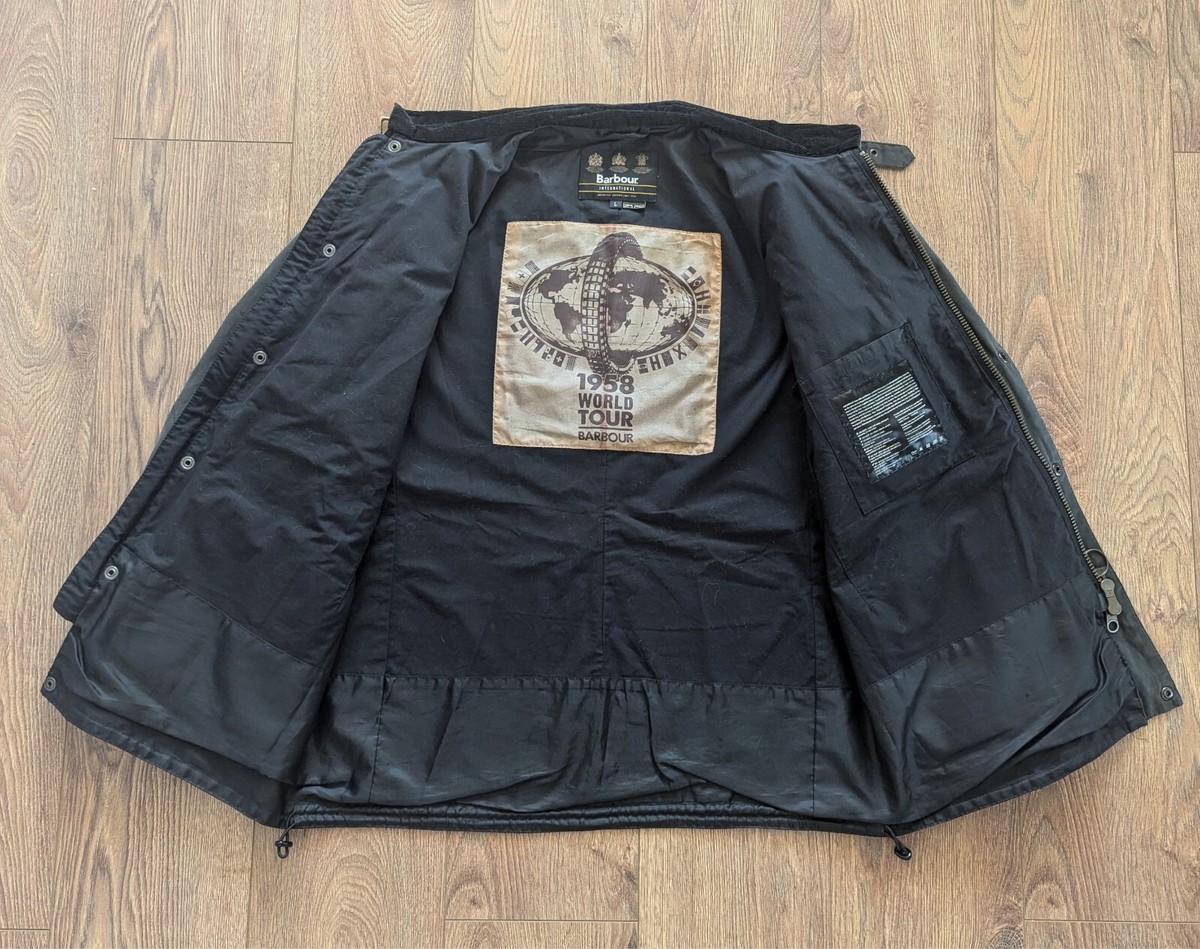 Barbour Saxony International 1958 World Tour Wax Jacket Size