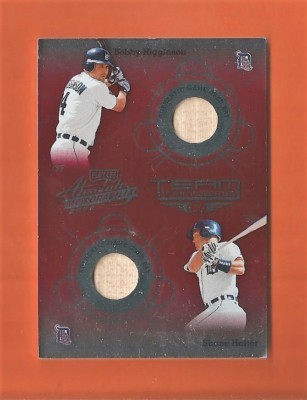 2002 ABSOLUTE TEAM TANDEMS BOBBY HIGGINSON SHANE HALTER GAME-USED BATS #TT-12 