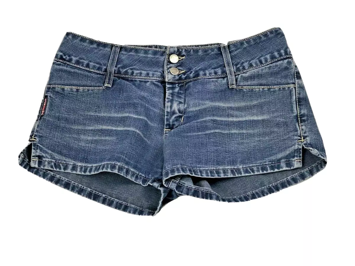 Women s NEW TIME Double Button Denim Shorts Size 29 eBay