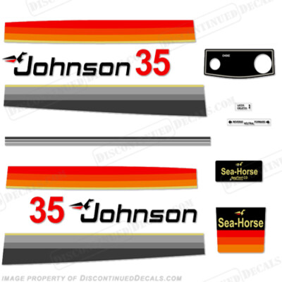 Fits Johnson 1978 35hp Electric Decals