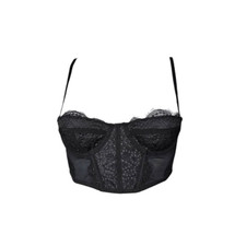 goth cropped corset top