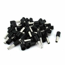 50pcs AWG12 Wire Copper Crimp Connector Insulated Ferrule Cord Terminal Black KD