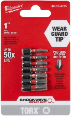 bit   (ビット) SHOCKWAVE™ TORX® 1” Insert Bit Set - 7PC | Milwaukee Tool