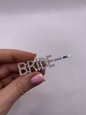 Bride Hair Clip Metal Crystal Bridal Party Hangover Party Bride Team