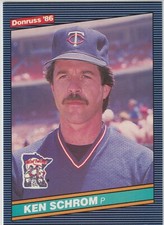 1986 Leaf Donruss - KEN SCHROM - #635 - Minnesota Twins BOX FRESH