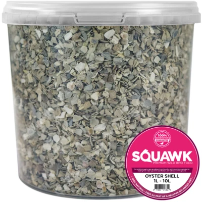 SQUAWK Hen Sized Oyster Shell - Mixed Nutritious Poultry Chicken Food Feed Grit