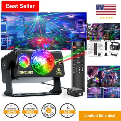 LED Stage Strobe Lights - Sound Activated Disco Ball Light with Remote Control